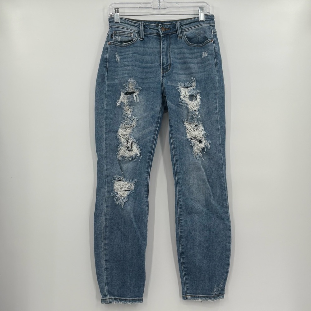 Judy blue distressed boyfriend‎ fit jeans 1/25